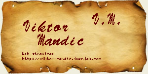 Viktor Mandić vizit kartica